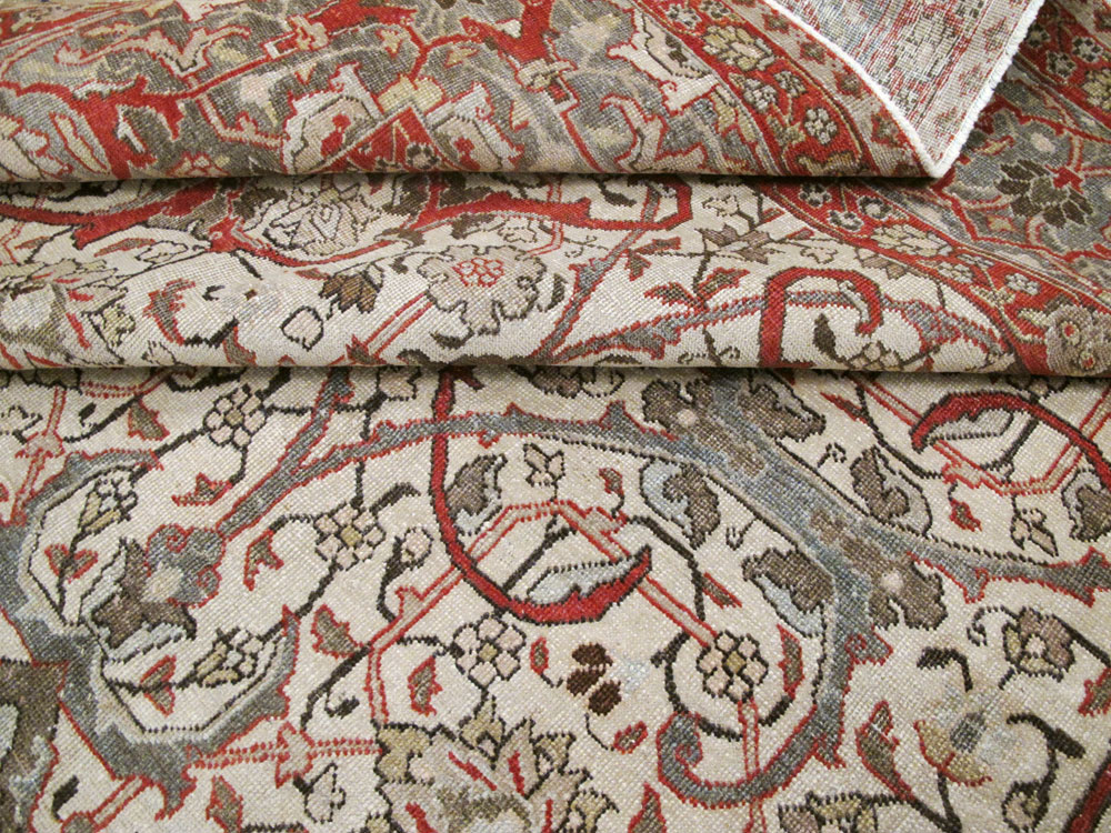 Vintage Persian Tabriz Carpet, No.20056 - Staging