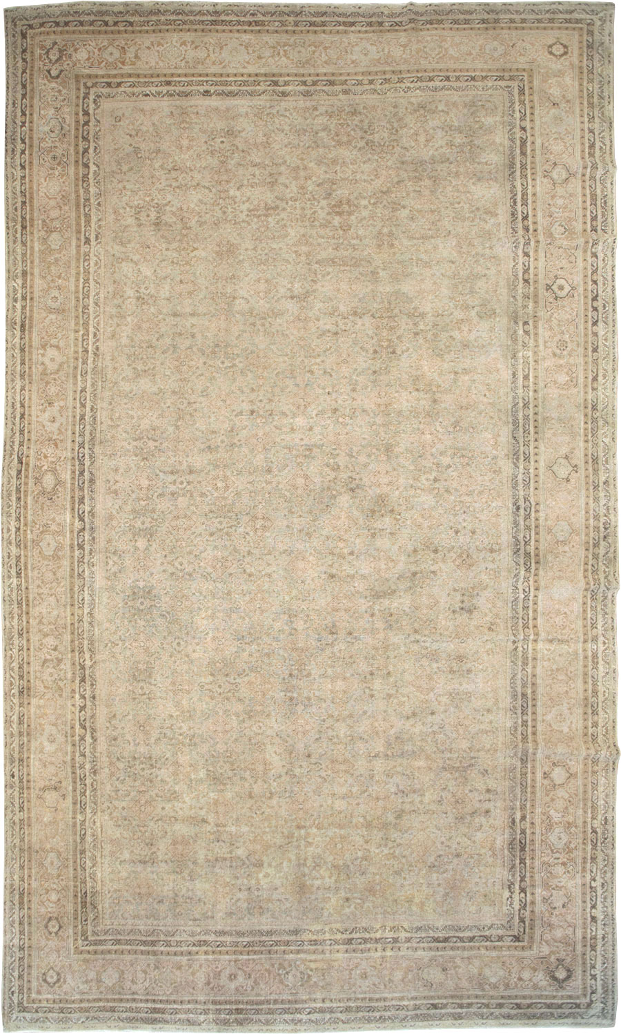 Antique Persian Mahal Large Oversize Carpet, No.20060 - Staging