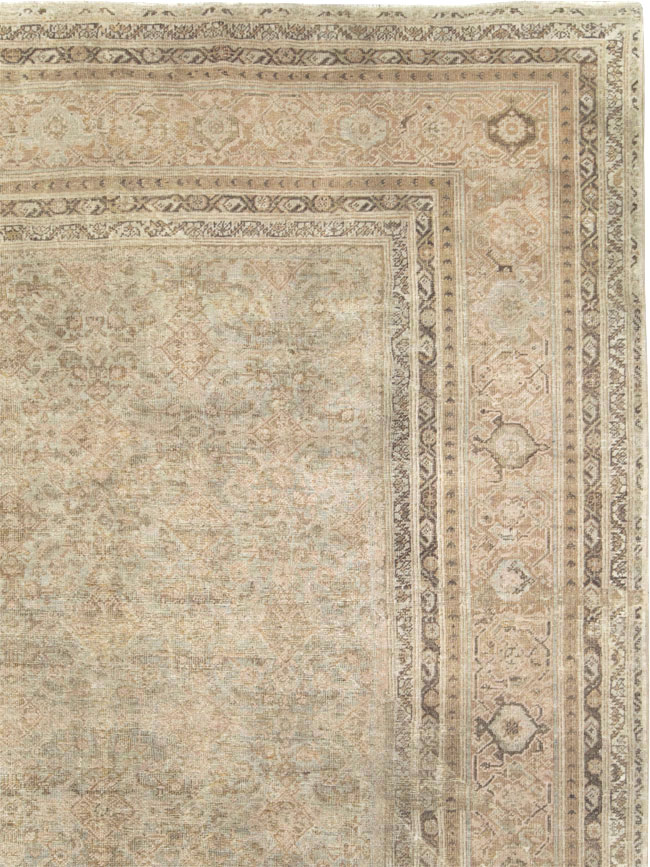 Antique Persian Mahal Large Oversize Carpet, No.20060 - Staging