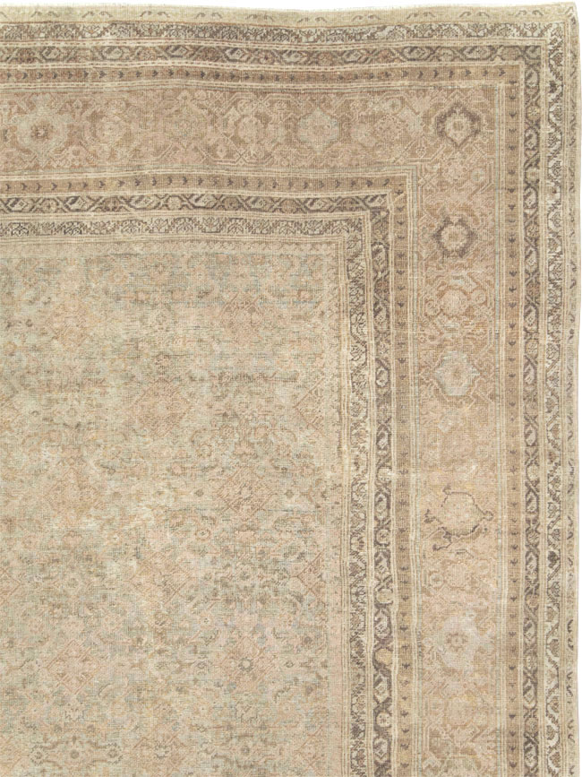 Antique Persian Mahal Large Oversize Carpet, No.20060 - Staging