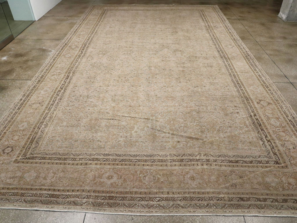 Antique Persian Mahal Large Oversize Carpet, No.20060 - Staging