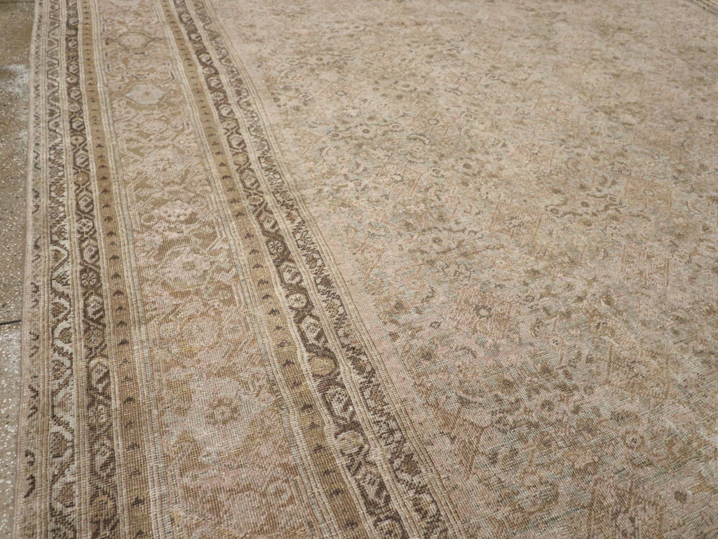 Antique Persian Mahal Large Oversize Carpet, No.20060 - Staging
