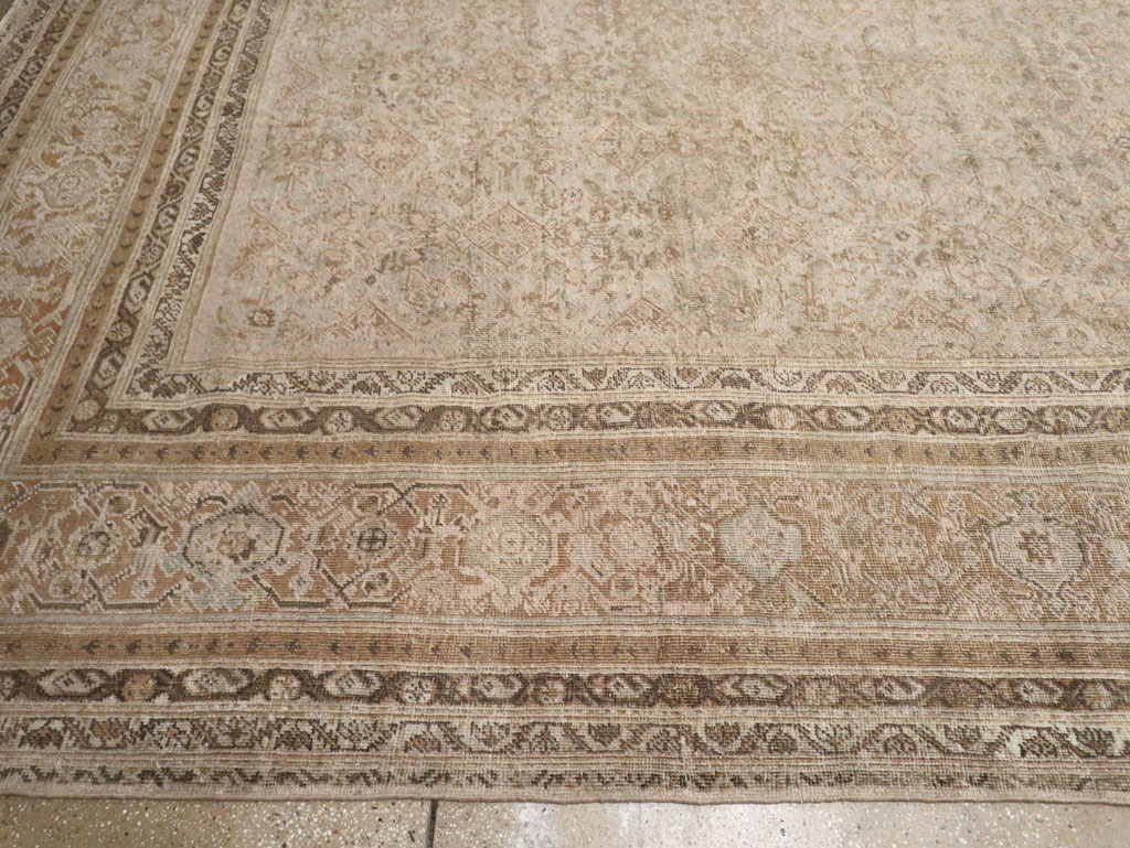 Antique Persian Mahal Large Oversize Carpet, No.20060 - Staging