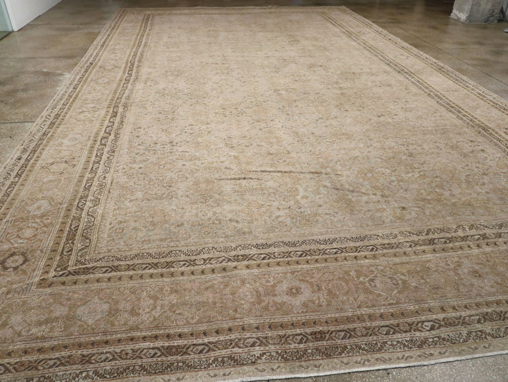 Antique Persian Mahal Large Oversize Carpet, No.20060 - Staging