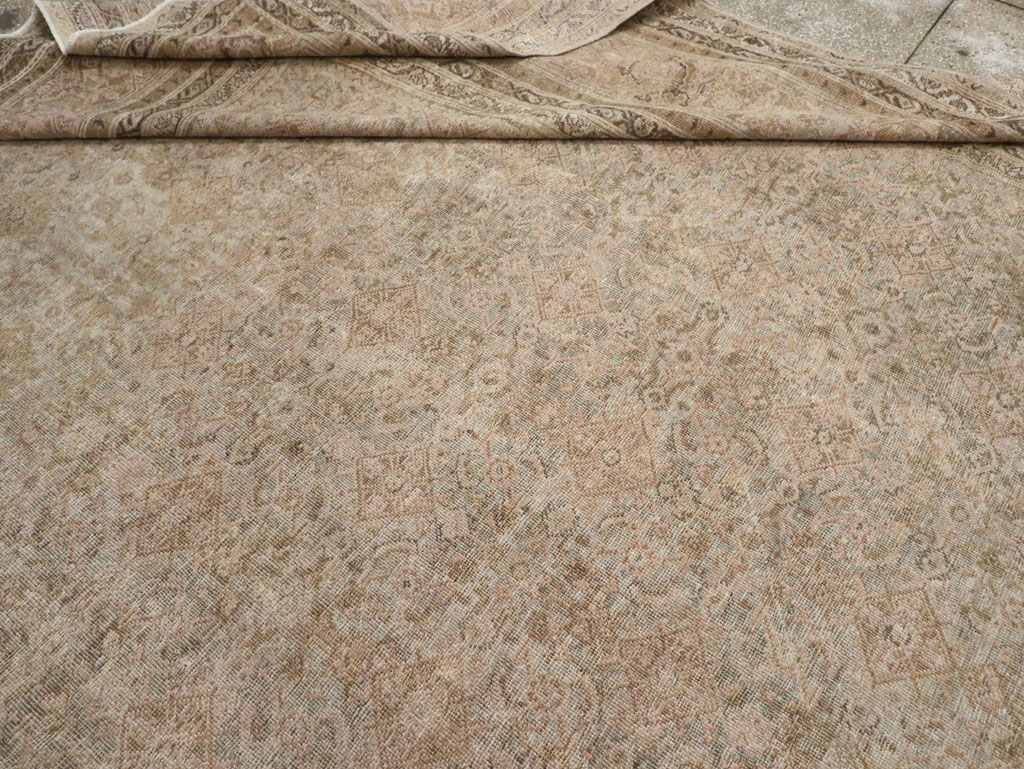 Antique Persian Mahal Large Oversize Carpet, No.20060 - Staging