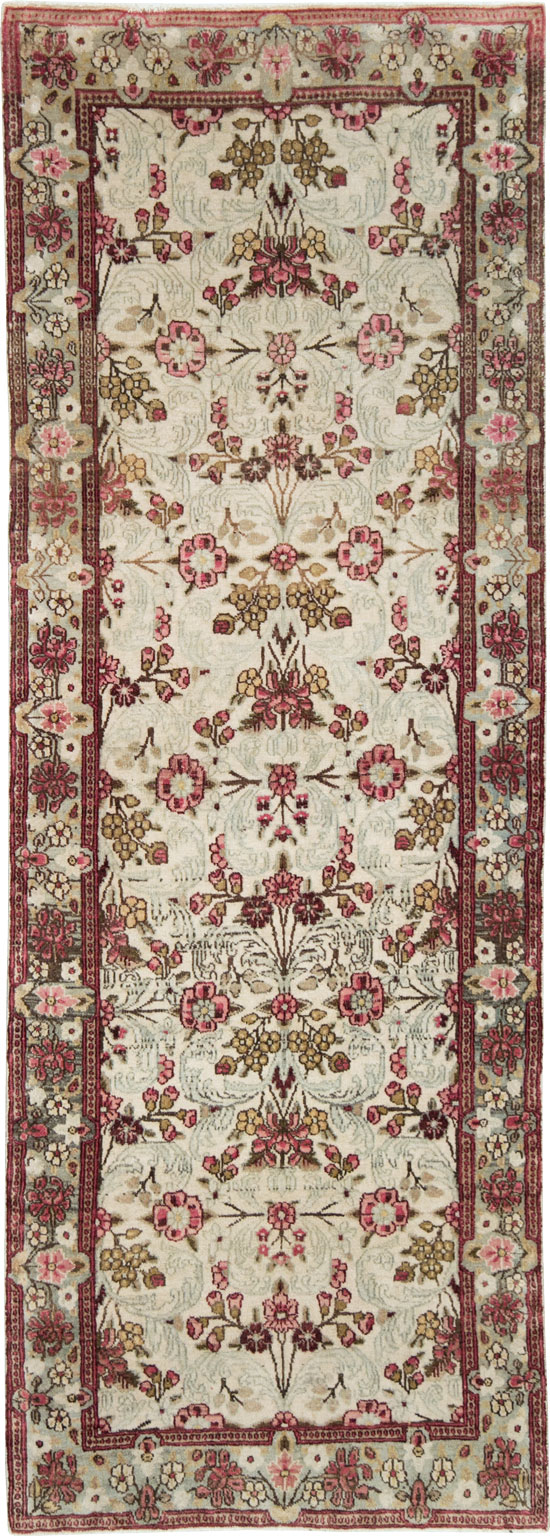 Vintage Persian Lavar Kerman Runner, No.20072 - Staging