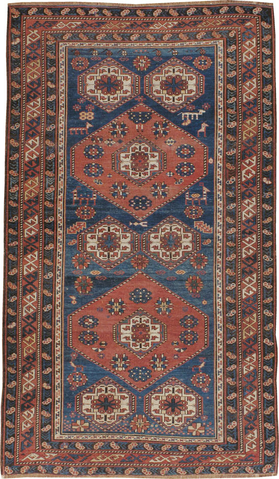 Antique Caucasian Kazak Rug, No.20077 - Staging