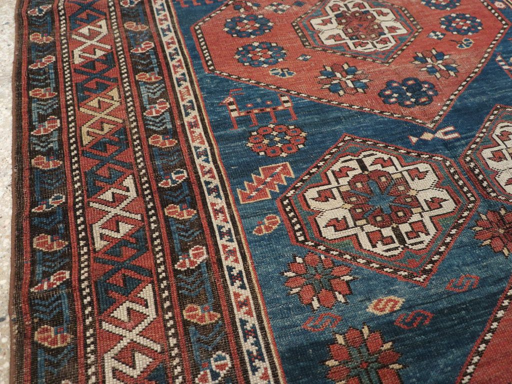 Antique Caucasian Kazak Rug, No.20077 - Staging