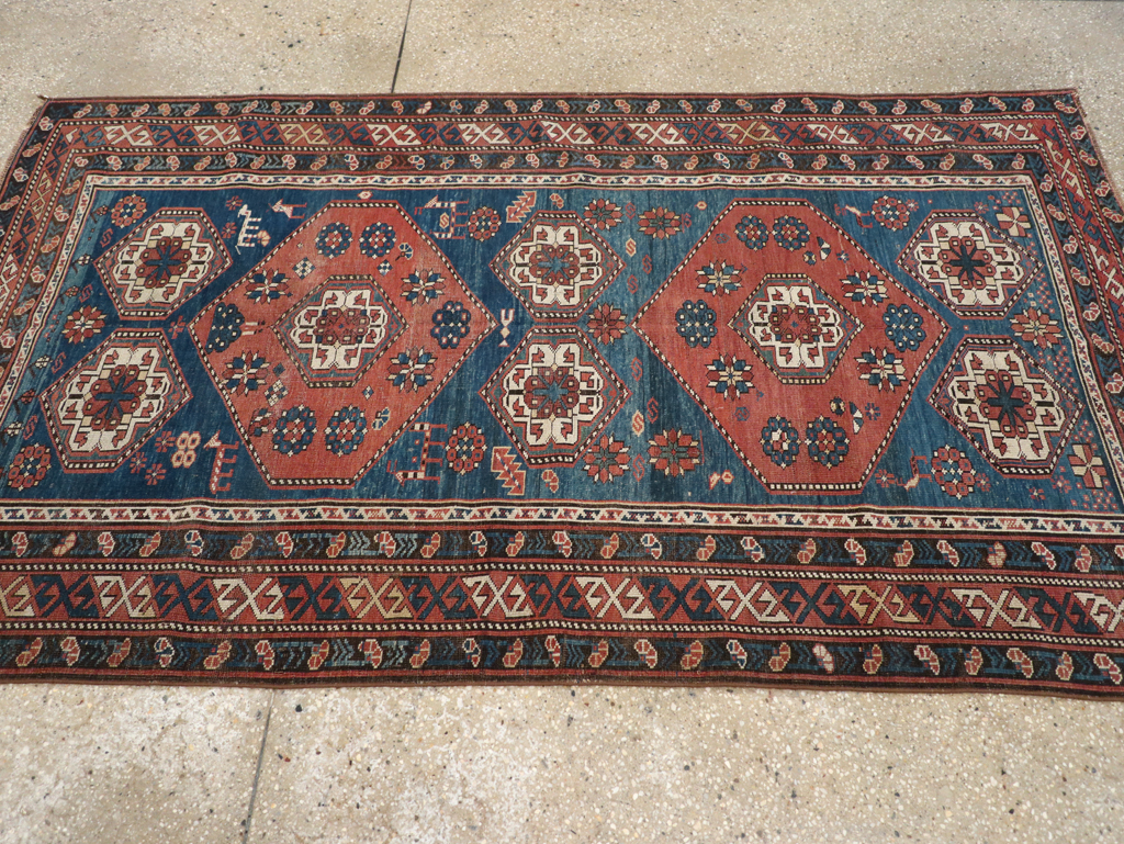 Antique Caucasian Kazak Rug, No.20077 - Staging