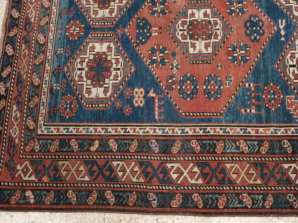 Antique Caucasian Kazak Rug, No.20077 - Staging