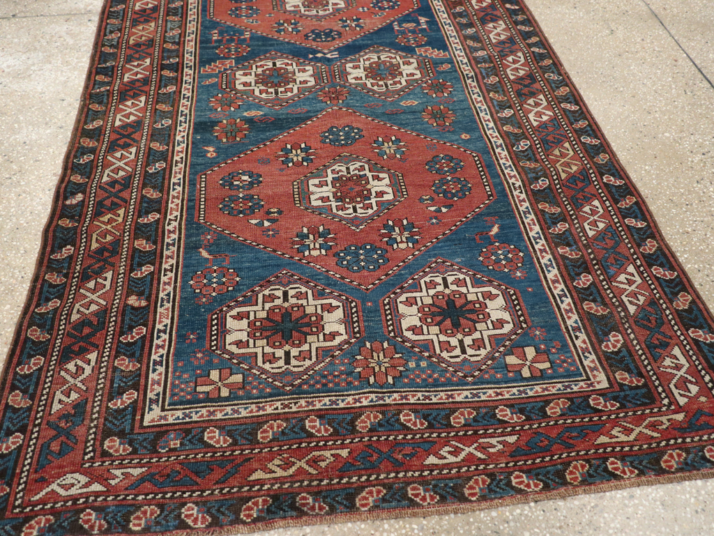 Antique Caucasian Kazak Rug, No.20077 - Staging