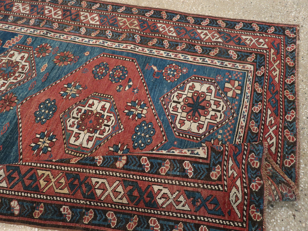 Antique Caucasian Kazak Rug, No.20077 - Staging