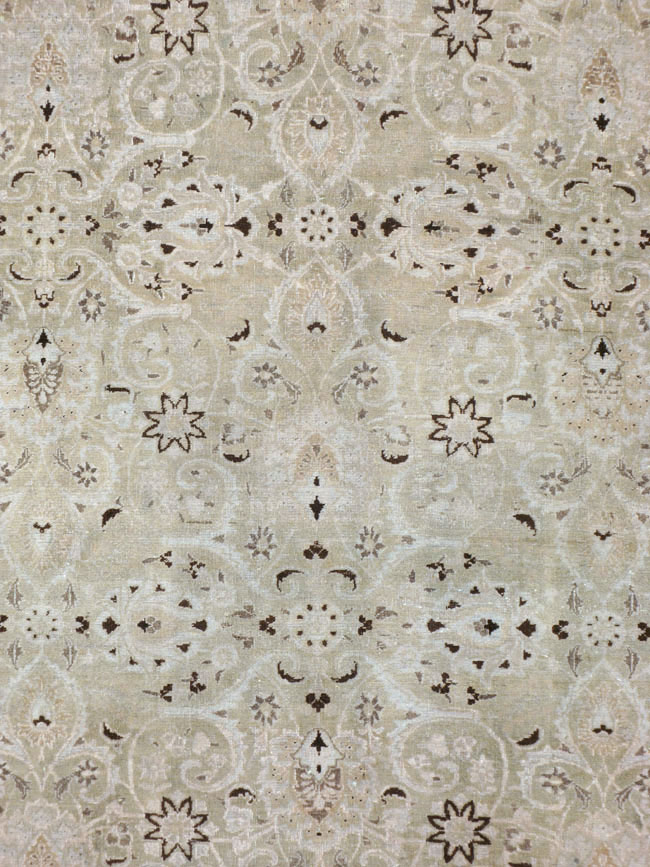 Vintage Persian Mashad Room Size Carpet, No.20082 - Staging