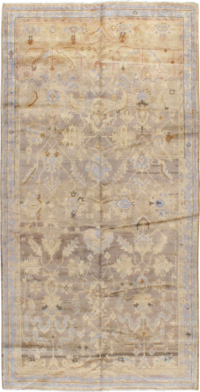 Antique Turkish Oushak Carpet, No.20093 - Staging