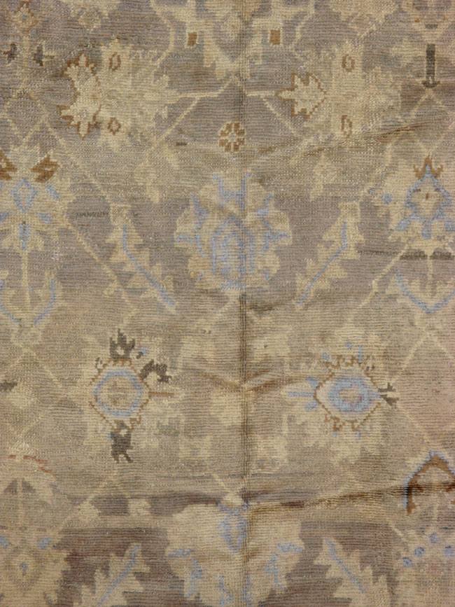 Antique Turkish Oushak Carpet, No.20093 - Staging