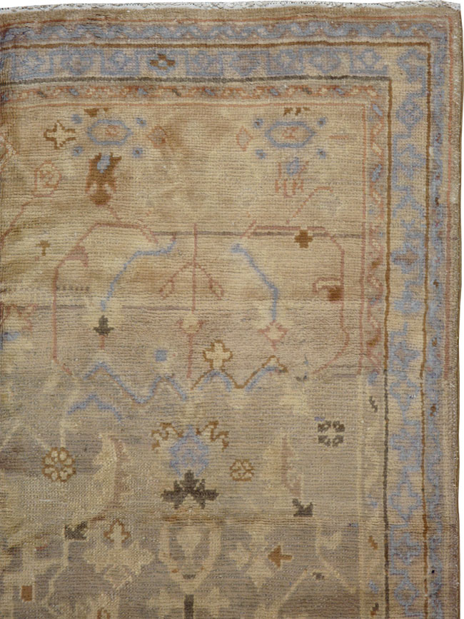 Antique Turkish Oushak Carpet, No.20093 - Staging