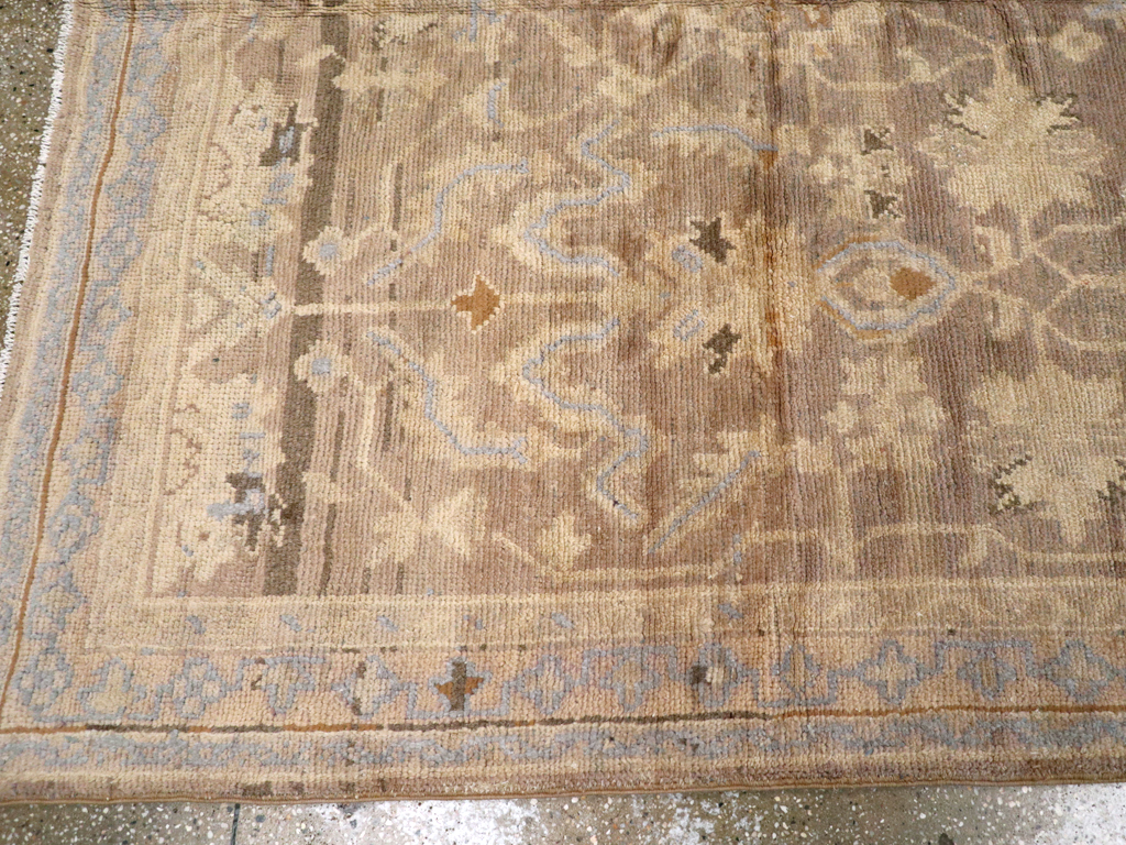 Antique Turkish Oushak Carpet, No.20093 - Staging