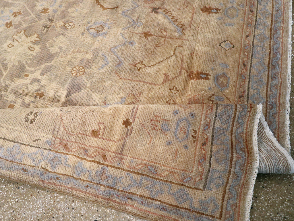 Antique Turkish Oushak Carpet, No.20093 - Staging