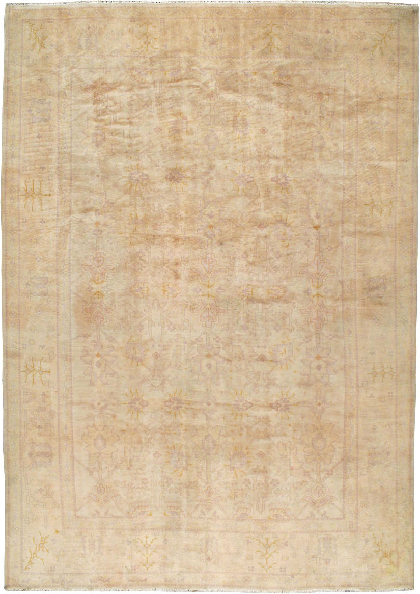 Antique Turkish Oushak Carpet, No.20105 - Staging
