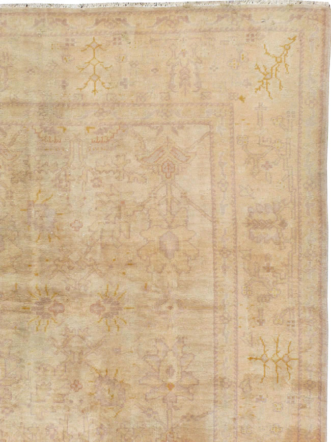 Antique Turkish Oushak Carpet, No.20105 - Staging