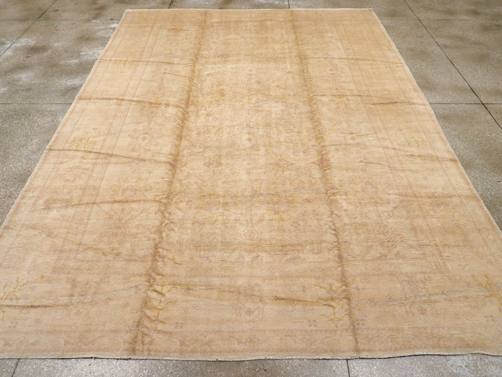 Antique Turkish Oushak Carpet, No.20105 - Staging