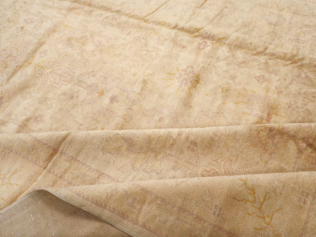 Antique Turkish Oushak Carpet, No.20105 - Staging