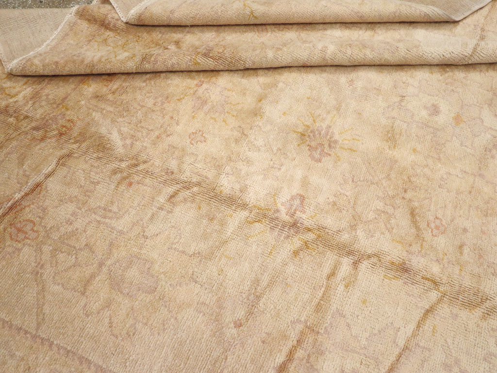 Antique Turkish Oushak Carpet, No.20105 - Staging