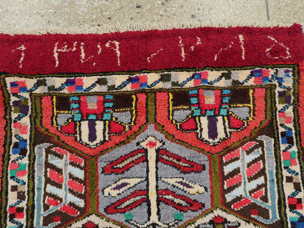 Vintage Persian Hamadan Rug, No.20107 - Staging