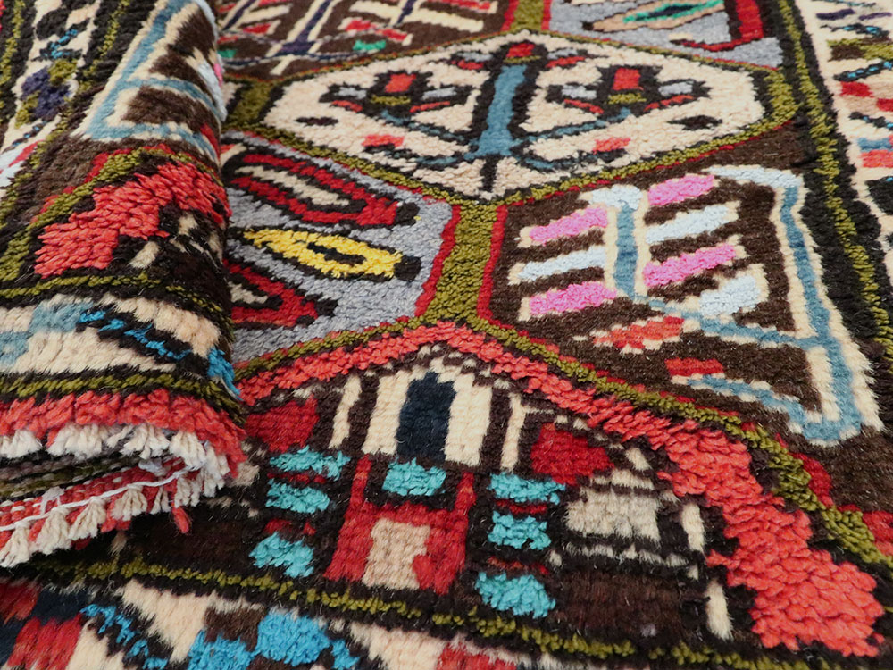 Vintage Persian Hamadan Rug, No.20107 - Staging