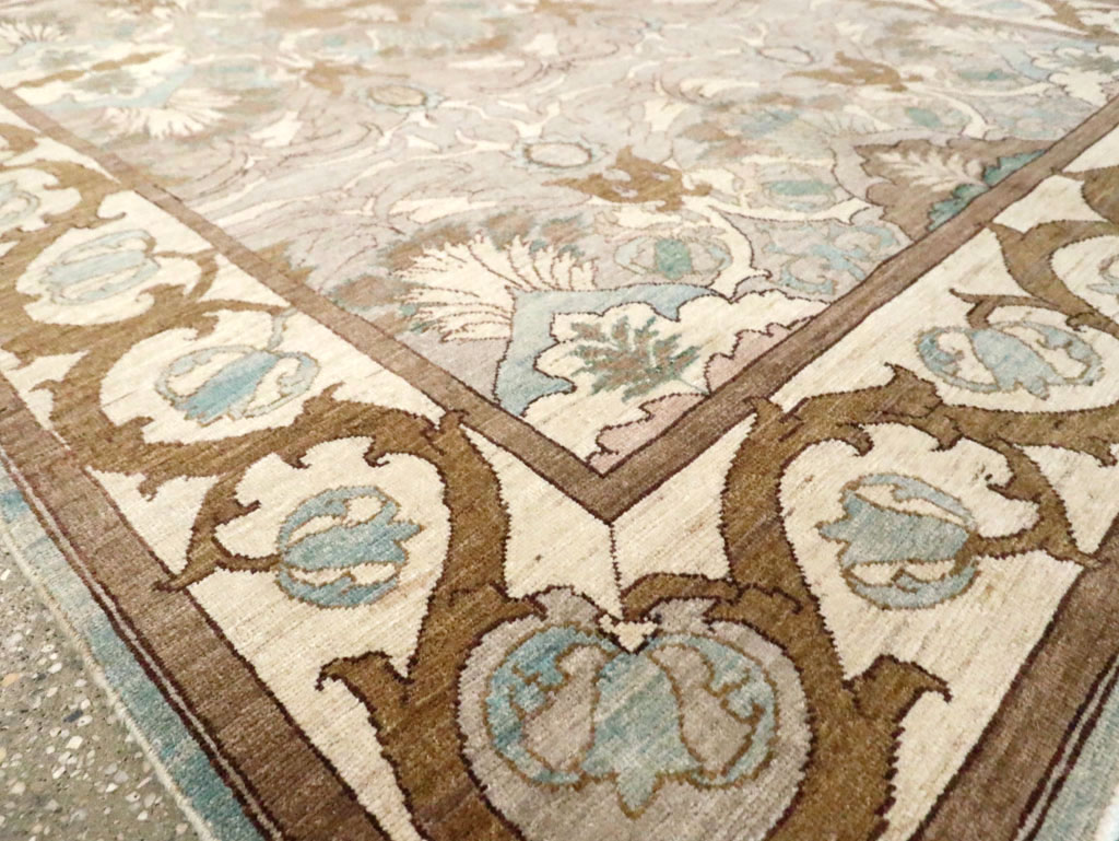 Modern Persian Tabriz Accent Rug, No.20111 - Staging