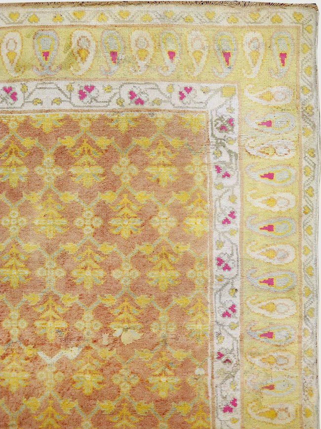 Vintage Indian Cotton Agra Rug, No.20114 - Staging
