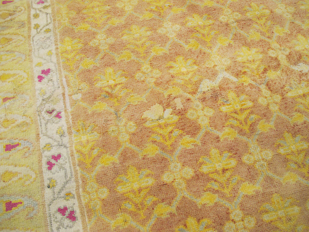 Vintage Indian Cotton Agra Rug, No.20114 - Staging