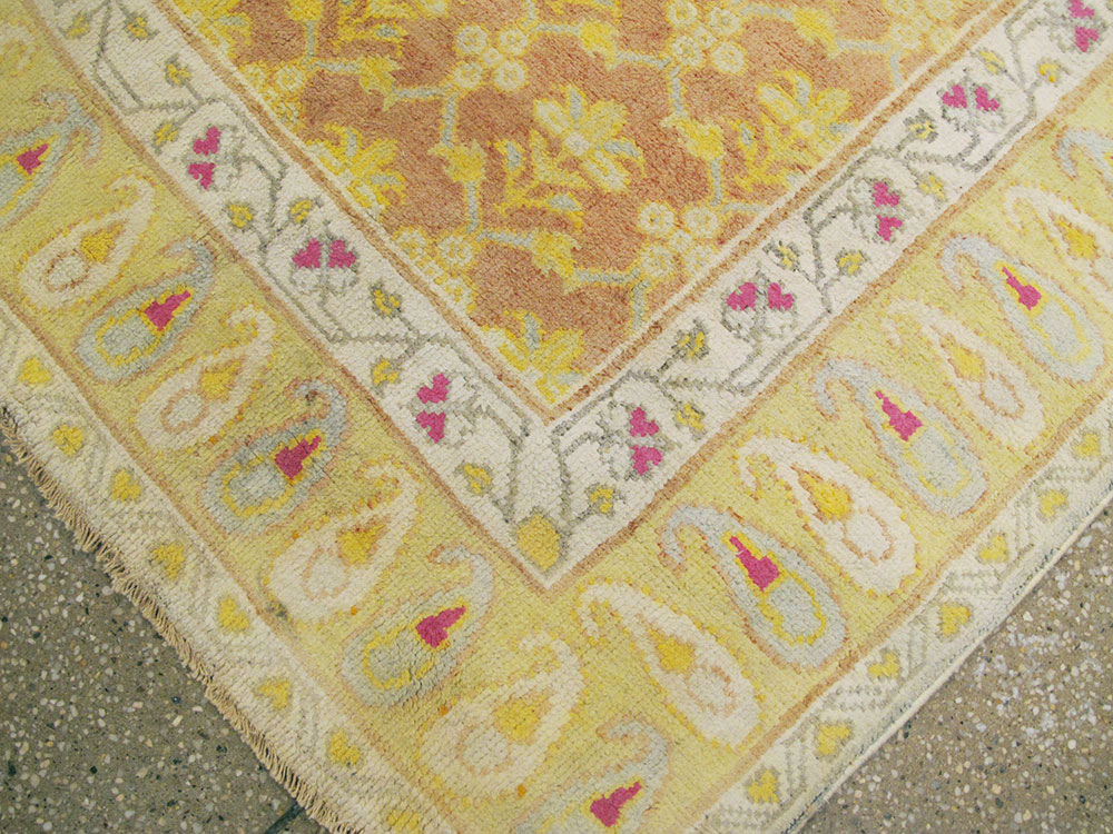 Vintage Indian Cotton Agra Rug, No.20114 - Staging