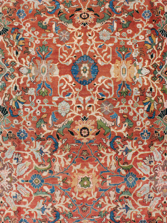 Antique Persian Mahal Carpet, No.20125 - Staging