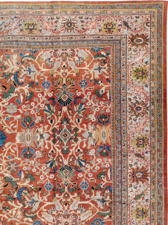 Antique Persian Mahal Carpet, No.20125 - Staging