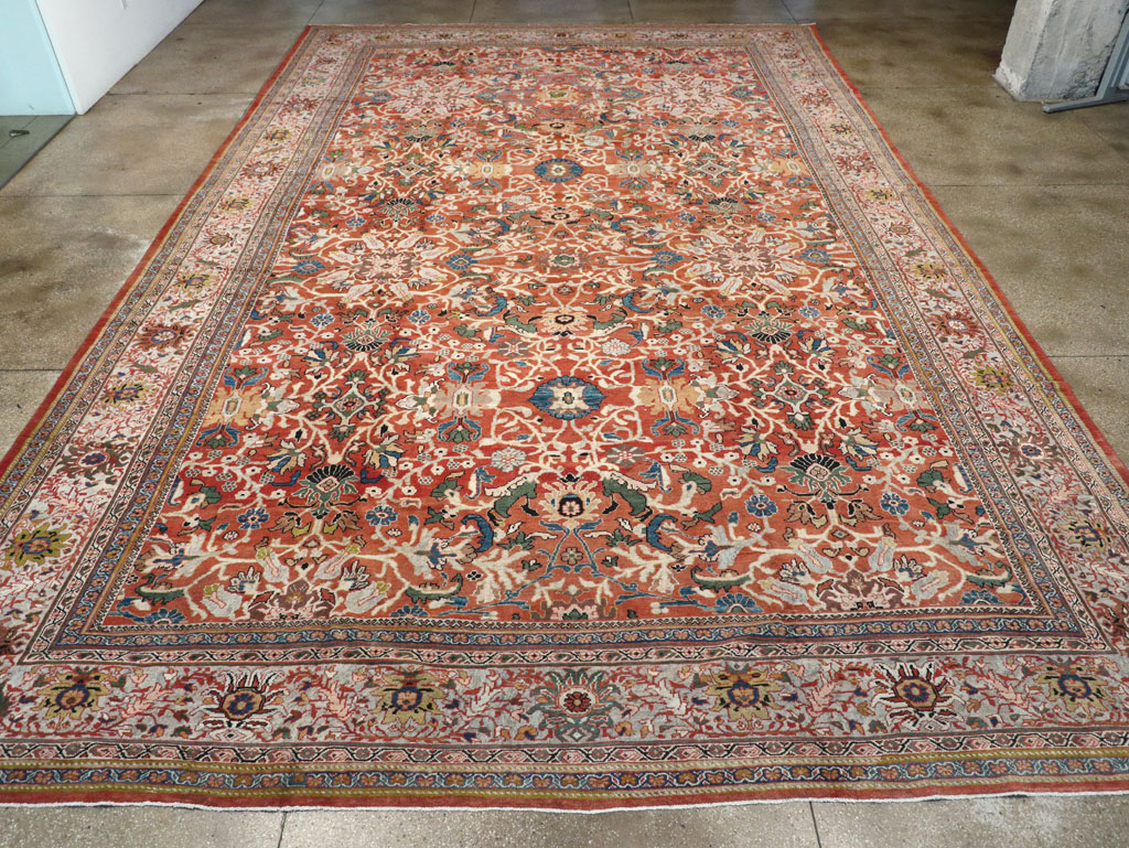 Antique Persian Mahal Carpet, No.20125 - Staging