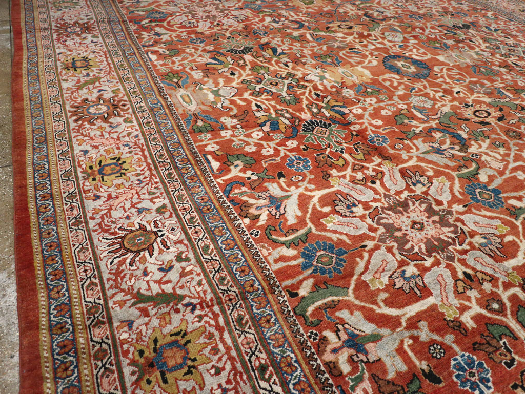 Antique Persian Mahal Carpet, No.20125 - Staging