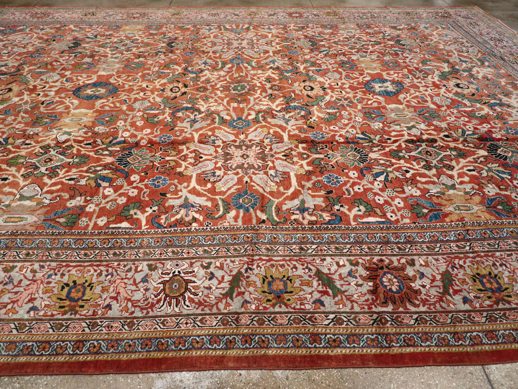 Antique Persian Mahal Carpet, No.20125 - Staging