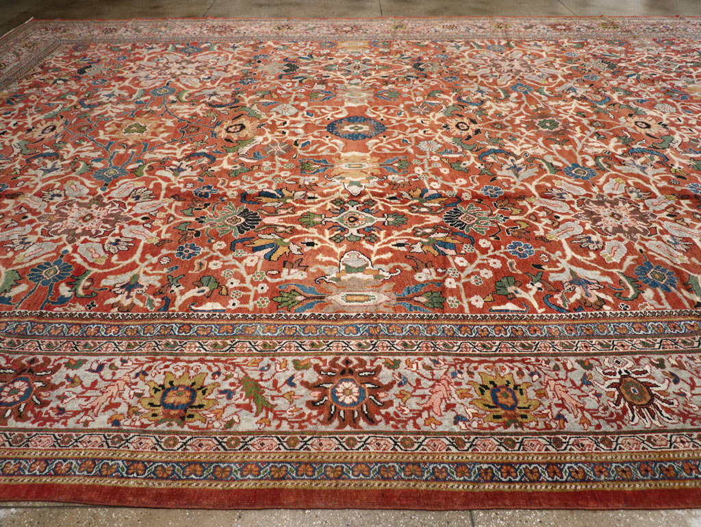 Antique Persian Mahal Carpet, No.20125 - Staging