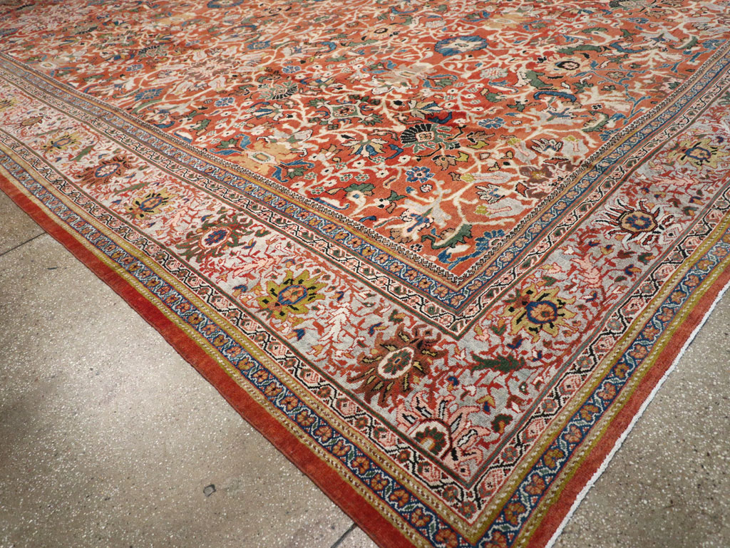 Antique Persian Mahal Carpet, No.20125 - Staging
