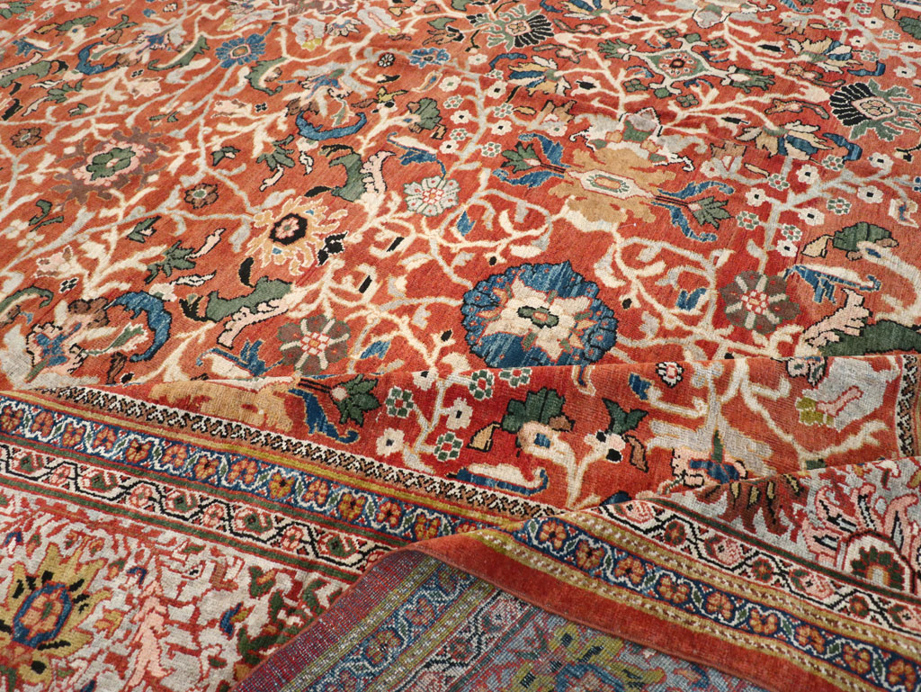 Antique Persian Mahal Carpet, No.20125 - Staging