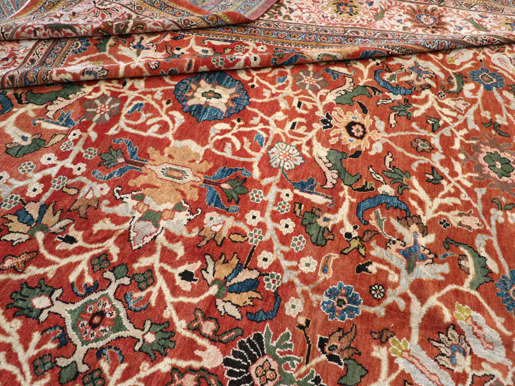 Antique Persian Mahal Carpet, No.20125 - Staging