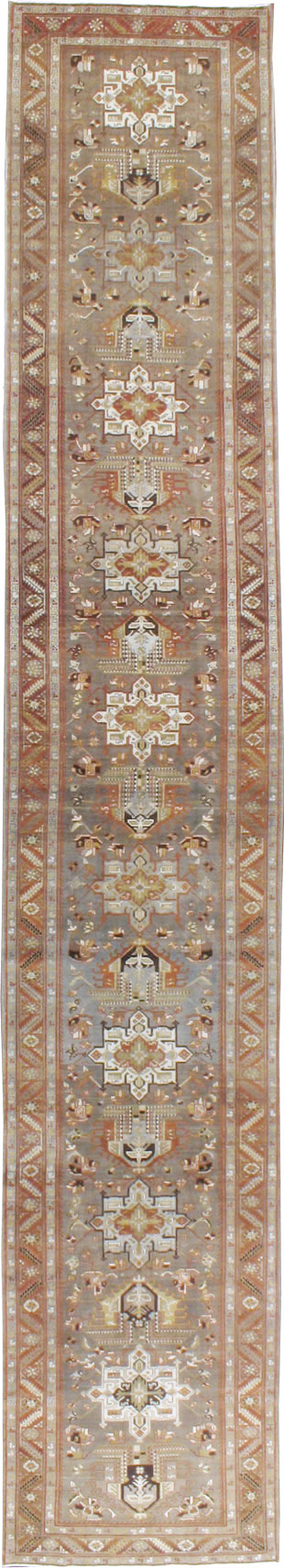 Antique Persian Heriz Runner, No.20130 - Staging