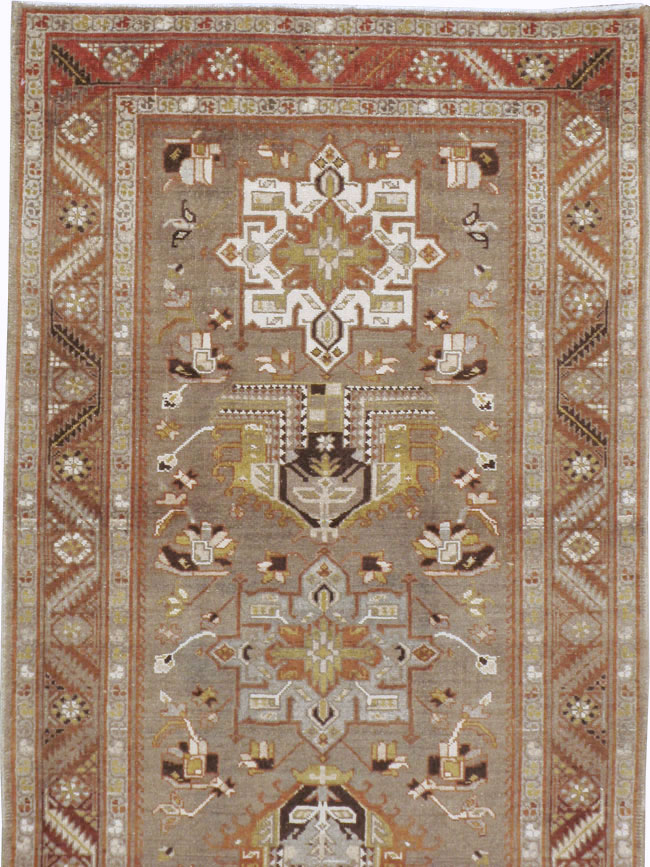 Antique Persian Heriz Runner, No.20130 - Staging