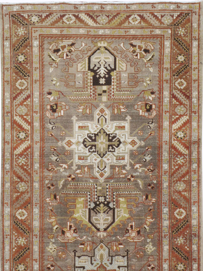 Antique Persian Heriz Runner, No.20130 - Staging
