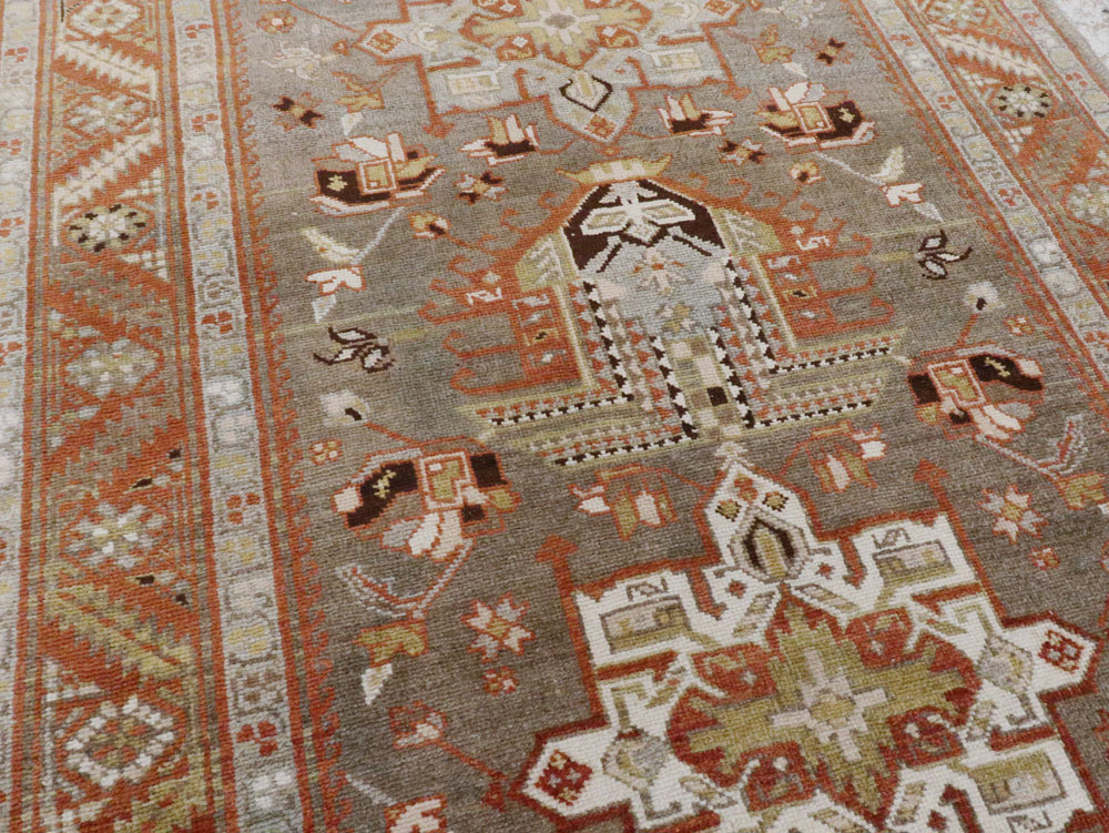 Antique Persian Heriz Runner, No.20130 - Staging