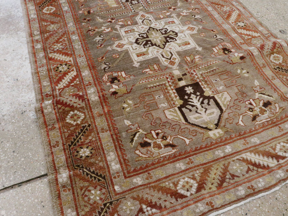 Antique Persian Heriz Runner, No.20130 - Staging