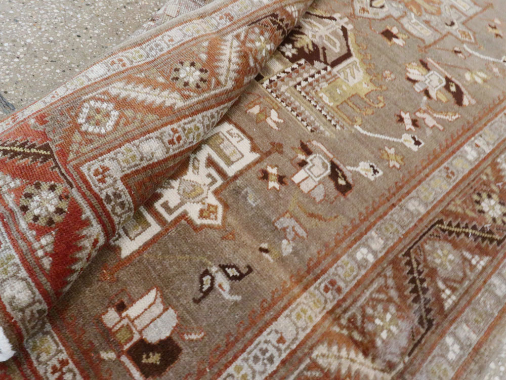 Antique Persian Heriz Runner, No.20130 - Staging