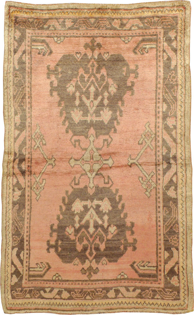 Antique Turkish Oushak Rug, No.20140 - Staging