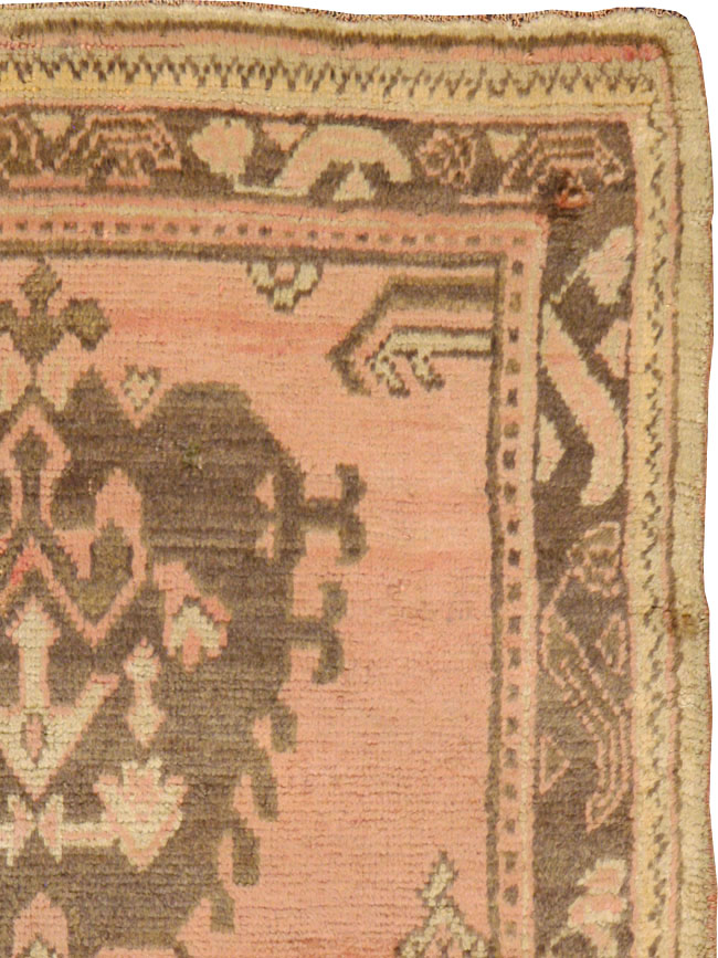 Antique Turkish Oushak Rug, No.20140 - Staging